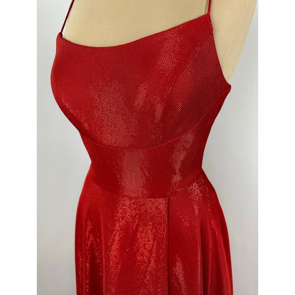 Cinderella Divine Size 10 Red Sparkle Glitter Evening Gown Christmas Gala Formal - Picture 8 of 16